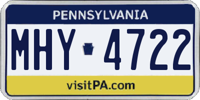 PA license plate MHY4722