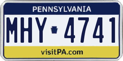 PA license plate MHY4741