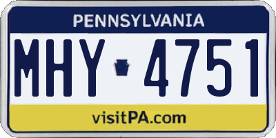 PA license plate MHY4751