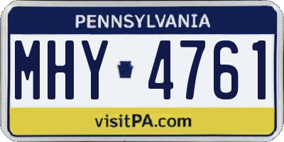 PA license plate MHY4761
