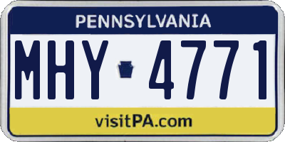PA license plate MHY4771