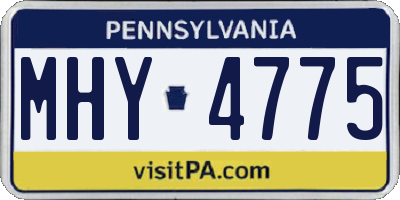 PA license plate MHY4775