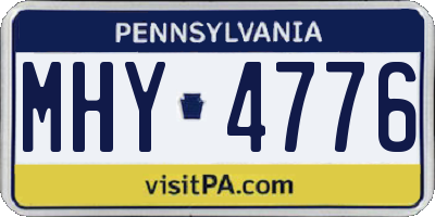 PA license plate MHY4776