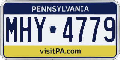 PA license plate MHY4779