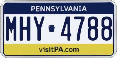 PA license plate MHY4788