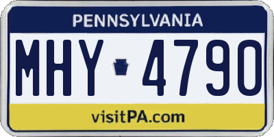 PA license plate MHY4790