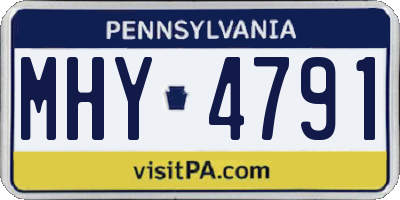 PA license plate MHY4791
