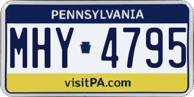 PA license plate MHY4795
