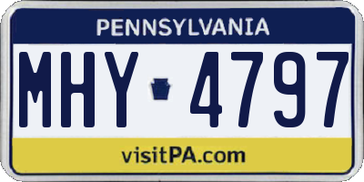 PA license plate MHY4797