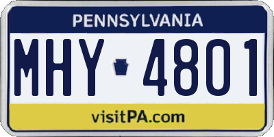 PA license plate MHY4801