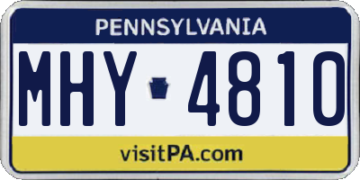 PA license plate MHY4810