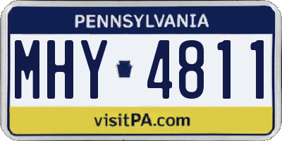 PA license plate MHY4811