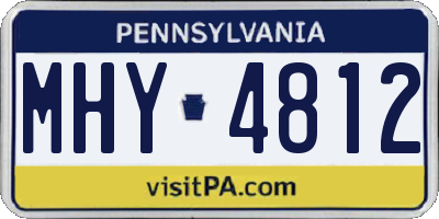 PA license plate MHY4812