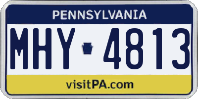 PA license plate MHY4813