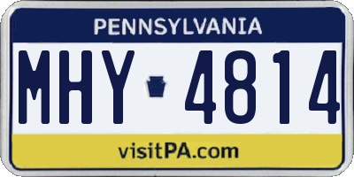 PA license plate MHY4814