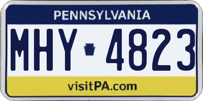 PA license plate MHY4823