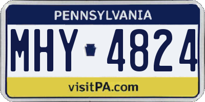 PA license plate MHY4824