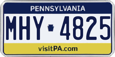 PA license plate MHY4825