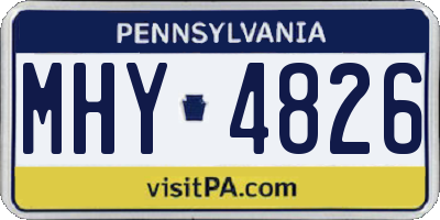 PA license plate MHY4826