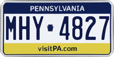 PA license plate MHY4827