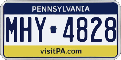 PA license plate MHY4828