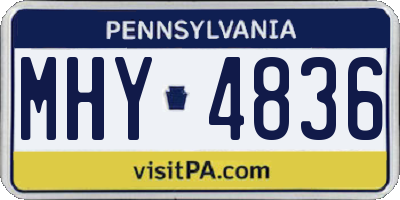 PA license plate MHY4836