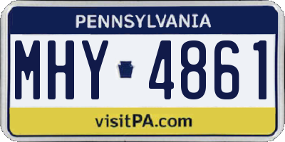PA license plate MHY4861
