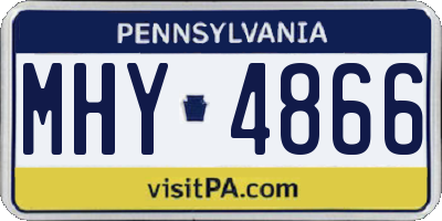 PA license plate MHY4866