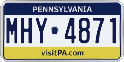 PA license plate MHY4871