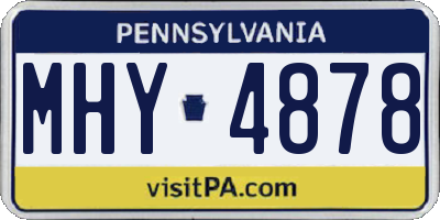 PA license plate MHY4878