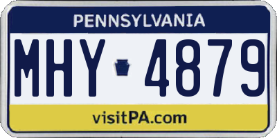 PA license plate MHY4879