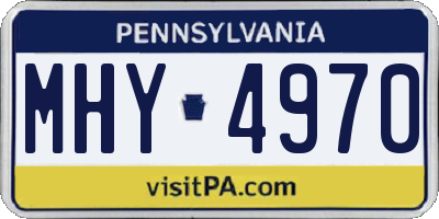 PA license plate MHY4970