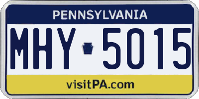 PA license plate MHY5015
