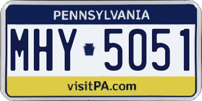 PA license plate MHY5051