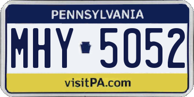 PA license plate MHY5052