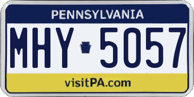 PA license plate MHY5057