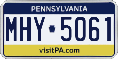 PA license plate MHY5061