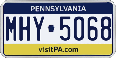 PA license plate MHY5068