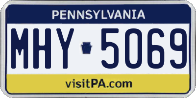 PA license plate MHY5069