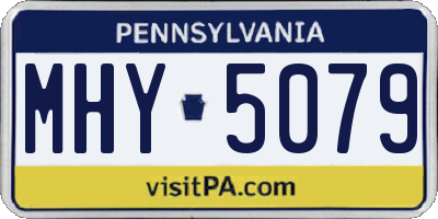 PA license plate MHY5079