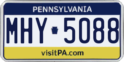 PA license plate MHY5088