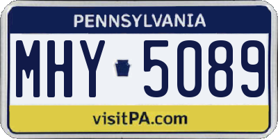 PA license plate MHY5089