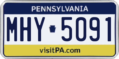 PA license plate MHY5091