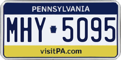 PA license plate MHY5095