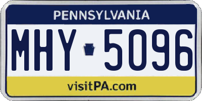 PA license plate MHY5096