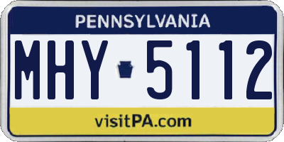 PA license plate MHY5112