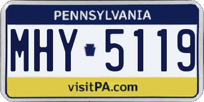 PA license plate MHY5119