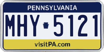 PA license plate MHY5121