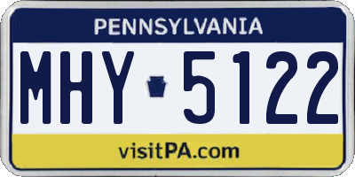 PA license plate MHY5122