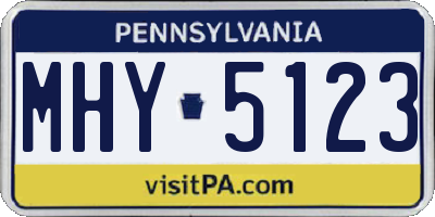 PA license plate MHY5123